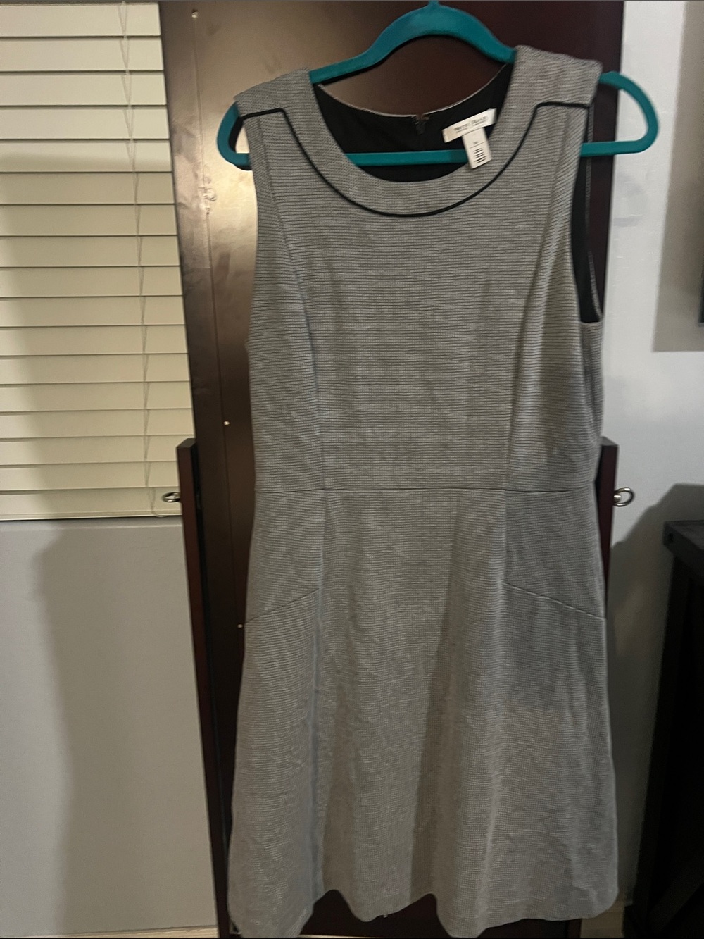 White House Black Market Black and White Sleeveless Midi Dress